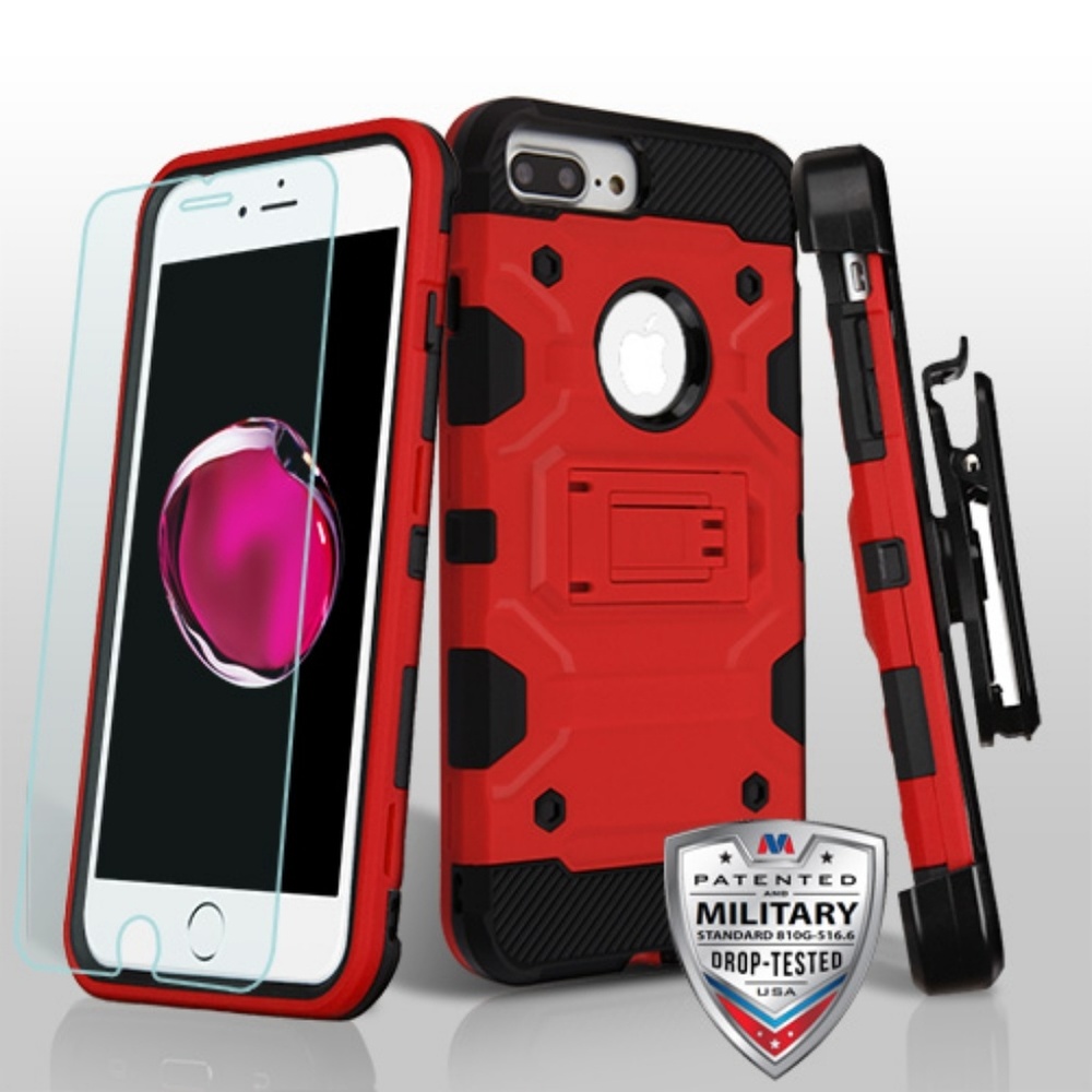 iPhone case with clip and screen protector